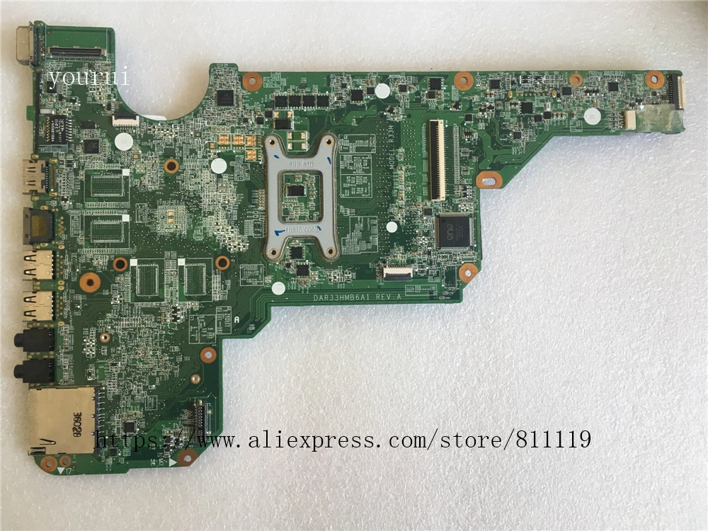 yourui для hp g4 2000 g6 2000 laptopmotherboard 710873 501 dar33hmb6a1 с i3 3110u процессо