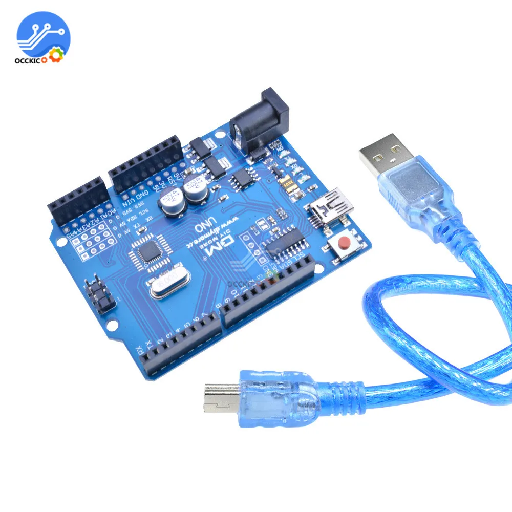 Макетная плата UNO R3 CH340 CH340G ATmega328P с мини usb драйвером для Arduino расширяющейся платой