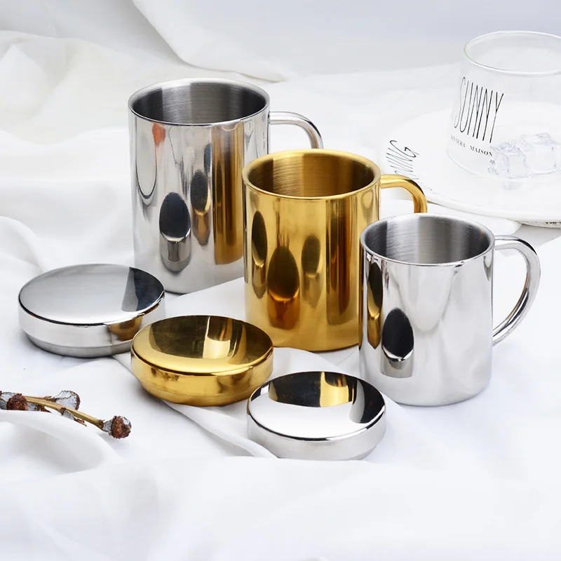 Дорожная кофейная кружка из нержавеющей стали с двойными стенками небьющаяся