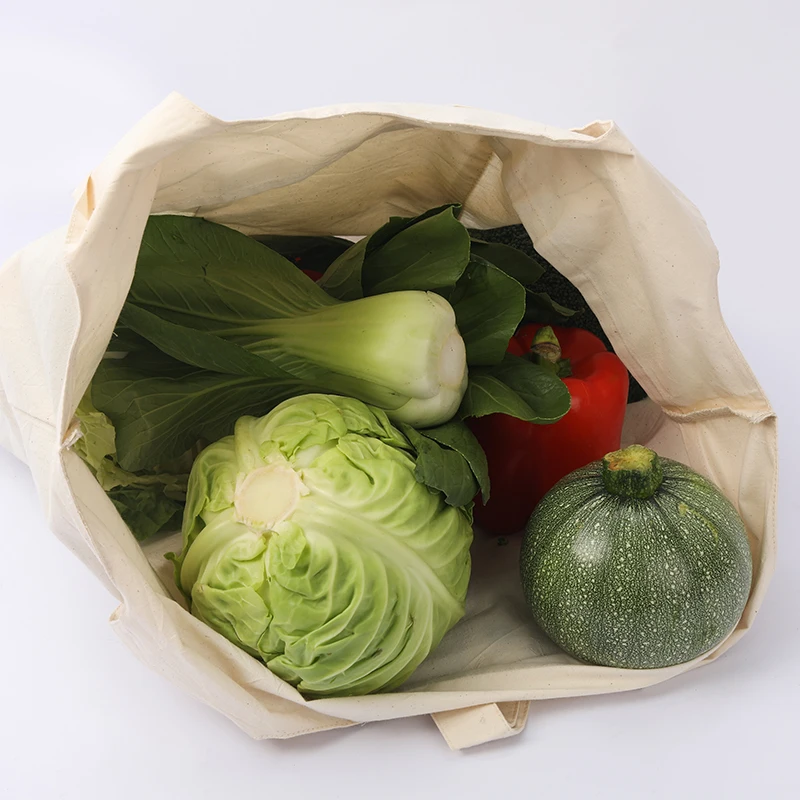 

2021 Zhuangshijie Eco Reusable Shopping Tote, 130g Cotton Washable Folding Grocery Shoulder Bags, Women Light Shoppers Handbag