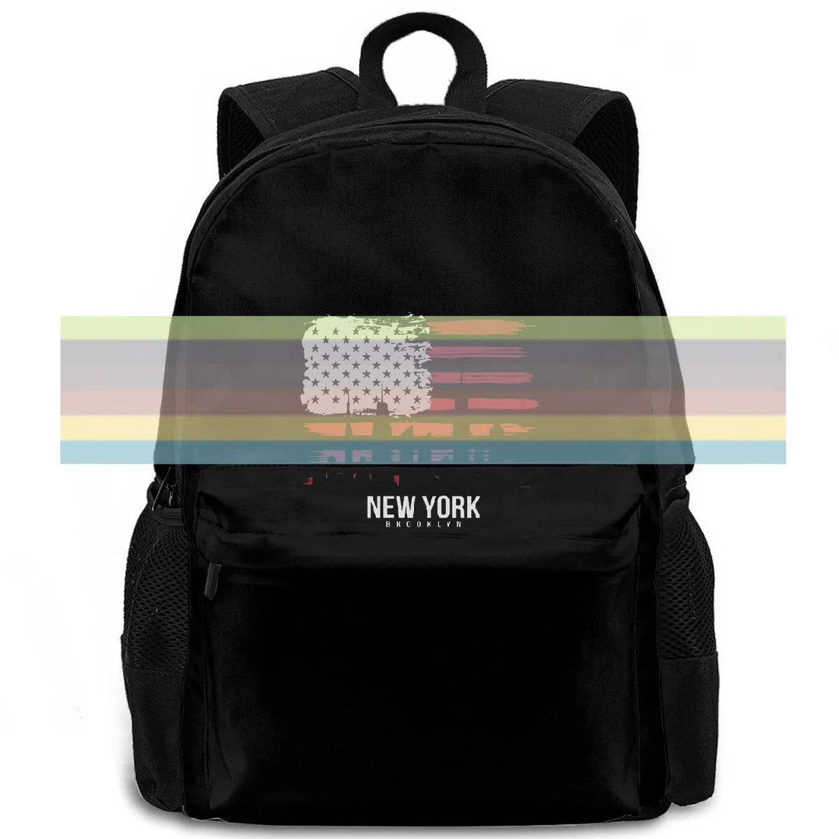 

American Flag New York Brooklyn New Design Print Print Homme women men backpack laptop travel school adult student