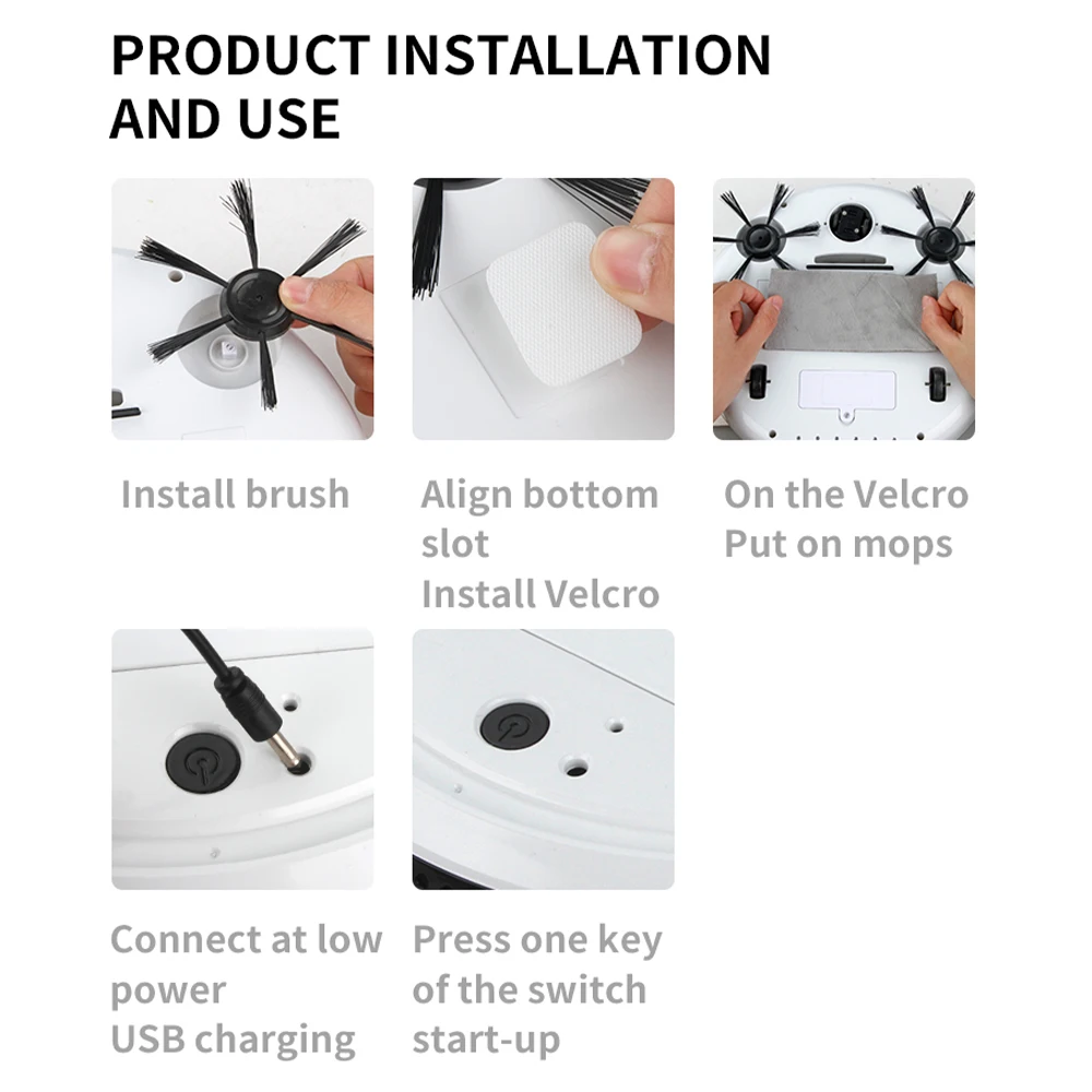 

Hot Smart Dry Wet Scrubber Vacuum Cleaner Robot For Home USB Charging Vacuum Cleaner Robot Intelligent Vacuum Cleaning Machine