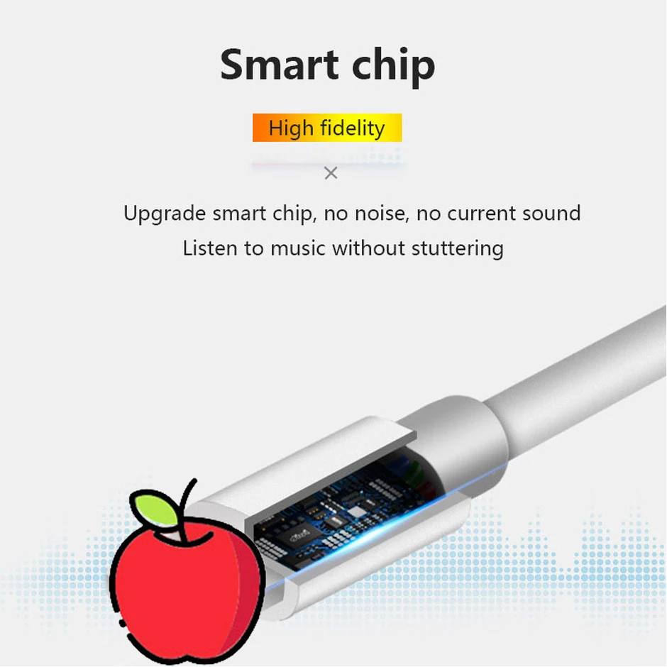 Адаптер для передачи звука Apple 7/8/X/XS Lighting Transfer 3 5 от производителя|Переходники и