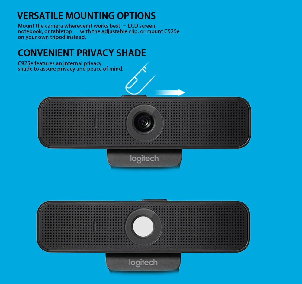 logitech webcam C925E webcam 1080p full HD with internal webcam cover usb web camera for pc cam