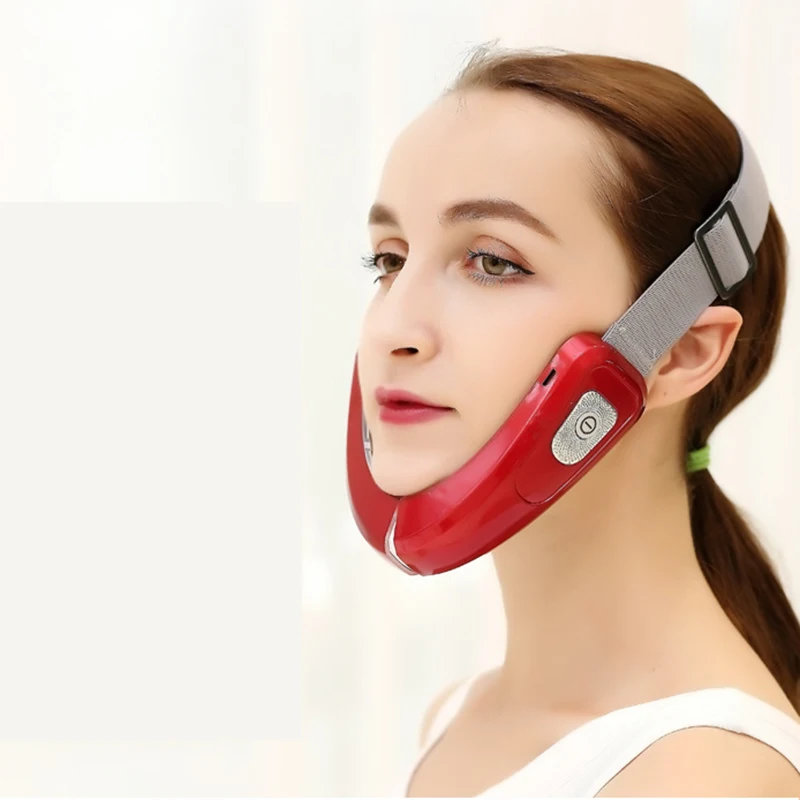 

EMS V-Face Shaping Massager LED Facial Lifting Slimming Belt Micro-Current Vibration Double Chin Reducer with Remote Control