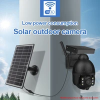 solar ip ptz camera 1080p night vision two way audio waterproof wireless wifi outdoor solar security camera for home office