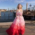 Красочные элегантные платья для выпускного вечера на бретельках с поясом, плиссированные женские вечерние платья