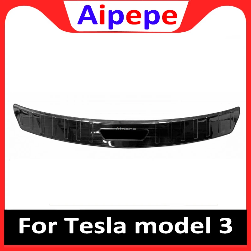 

Аксессуары для Tesla Model 3 18 2019 внешняя Задняя накладка на бампер из нержавеющей стали