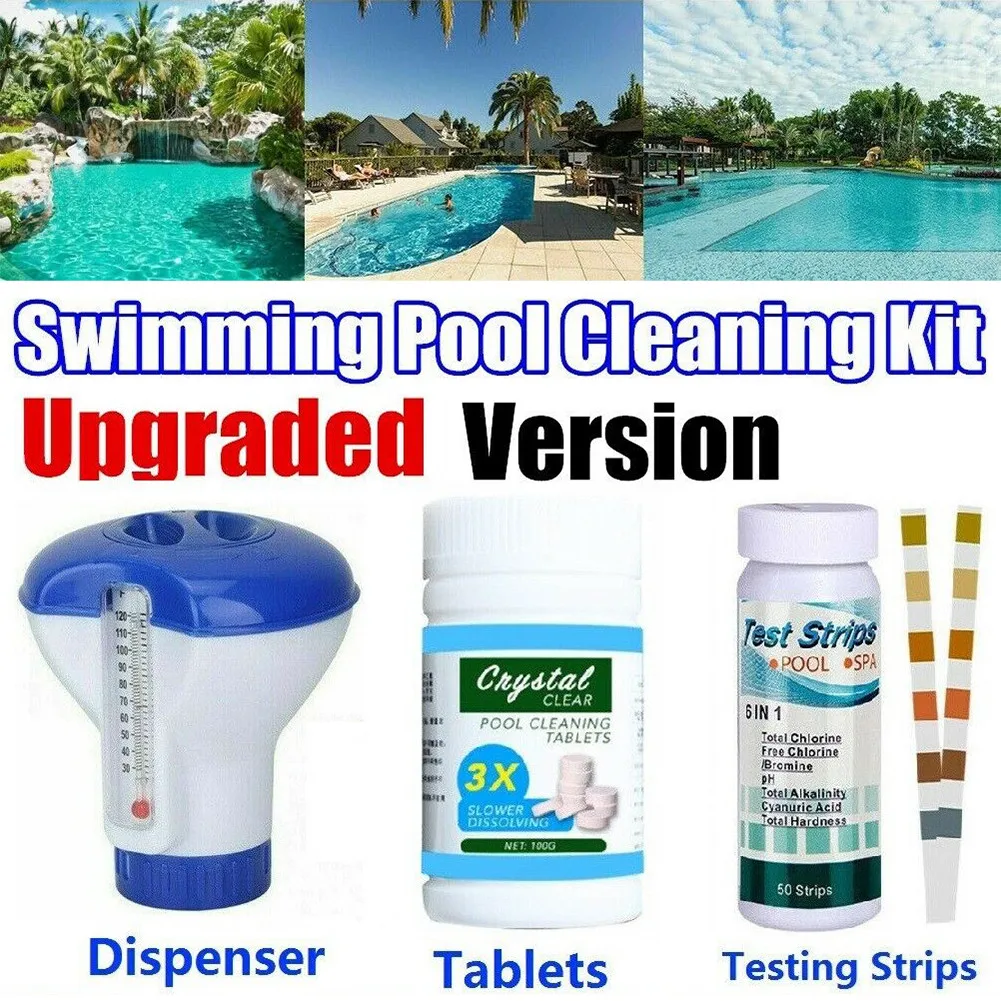 Floating Test Strips Hot Tub Props Set Swimming Pool Tablets Accessory
