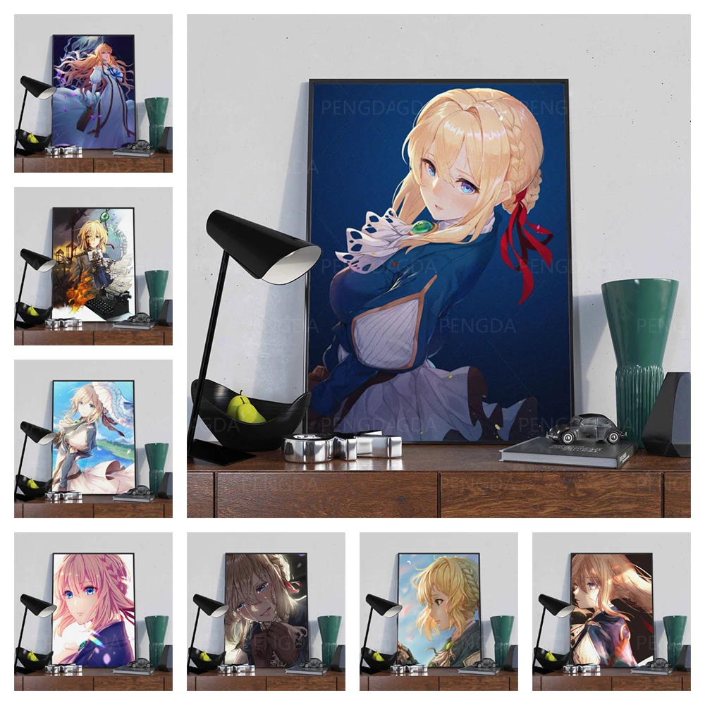 

5D алмазная живопись «сделай сам», искусство, полная круглая картина из аниме «девочка», вышивка, мозаика, вышивка крестиком, портрет, ремесл...