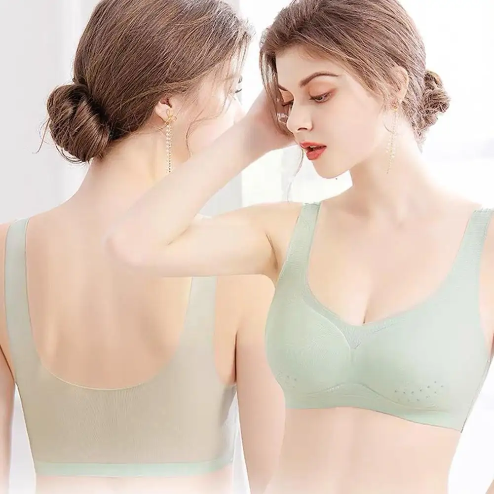 

Мягкое бесшовное латексное нижнее белье, женское эластичное удобное нижнее белье с эффектом пуш-ап, противоударный бюстгальтер 5d с собираю...