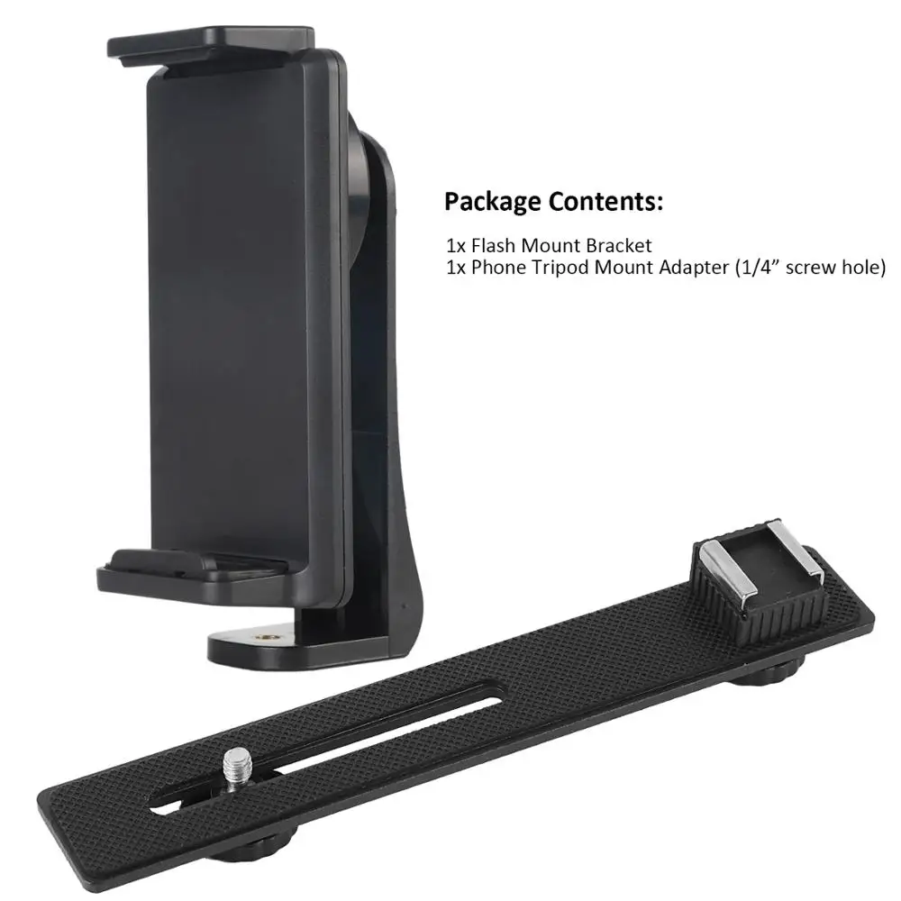 Прямой кронштейн для вспышки легкий держатель 1/4 дюйма винт крепление холодного