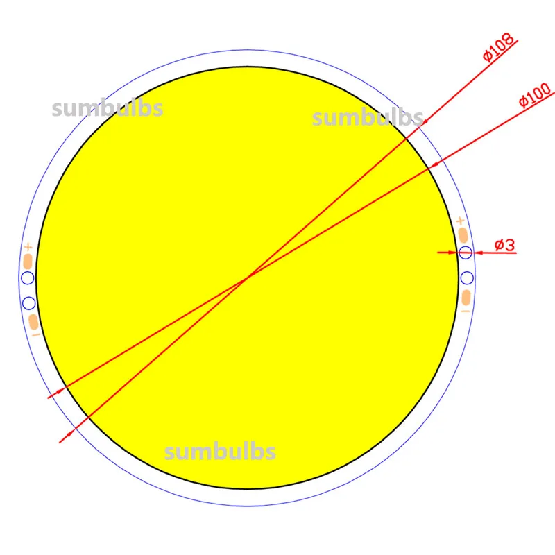 Сумбулбс круглые светодиодные лампы 50Вт/200Вт теплый/холодный свет