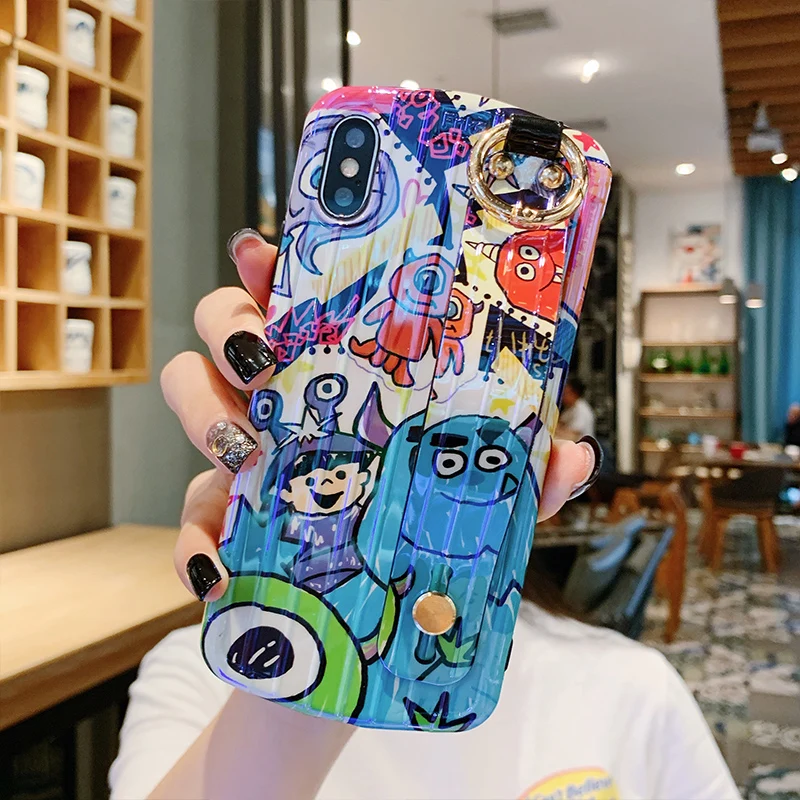 as picture Мягкий чехол для телефона с ремешком на запястье для huawei P30, мультяшный динозавр, монстры, для huawei P20 pro mate20 pro nova 3 4 5, милый чехол - Цвет: as picture