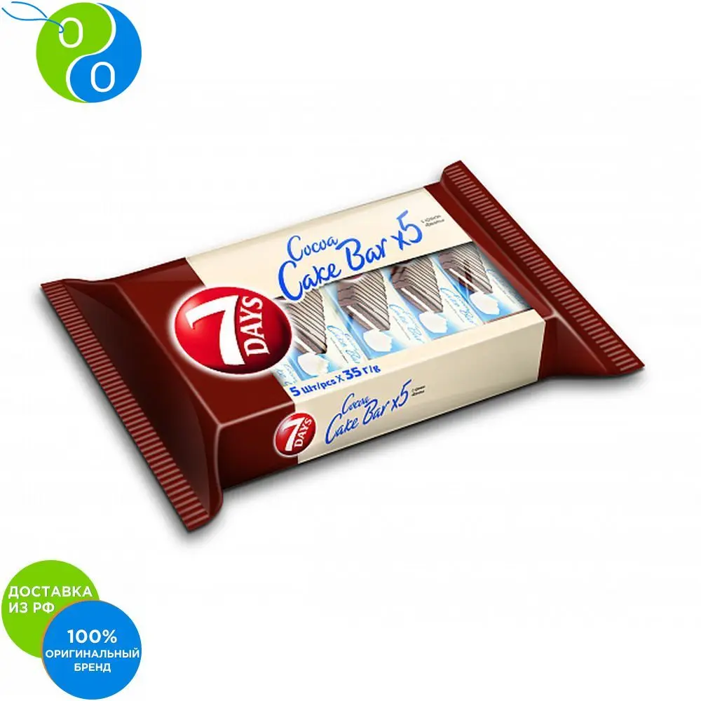 Пирожное бисквитное 7DAYS Cake Bar неглазированное с кремом какао 5*30г | Продукты