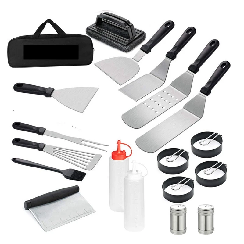 

19Pcs Barbecue Grilling Accessories Utensil Stainless Steel BBQ Tools Set Combination Of Necessary Tools For Outdoor BBQ