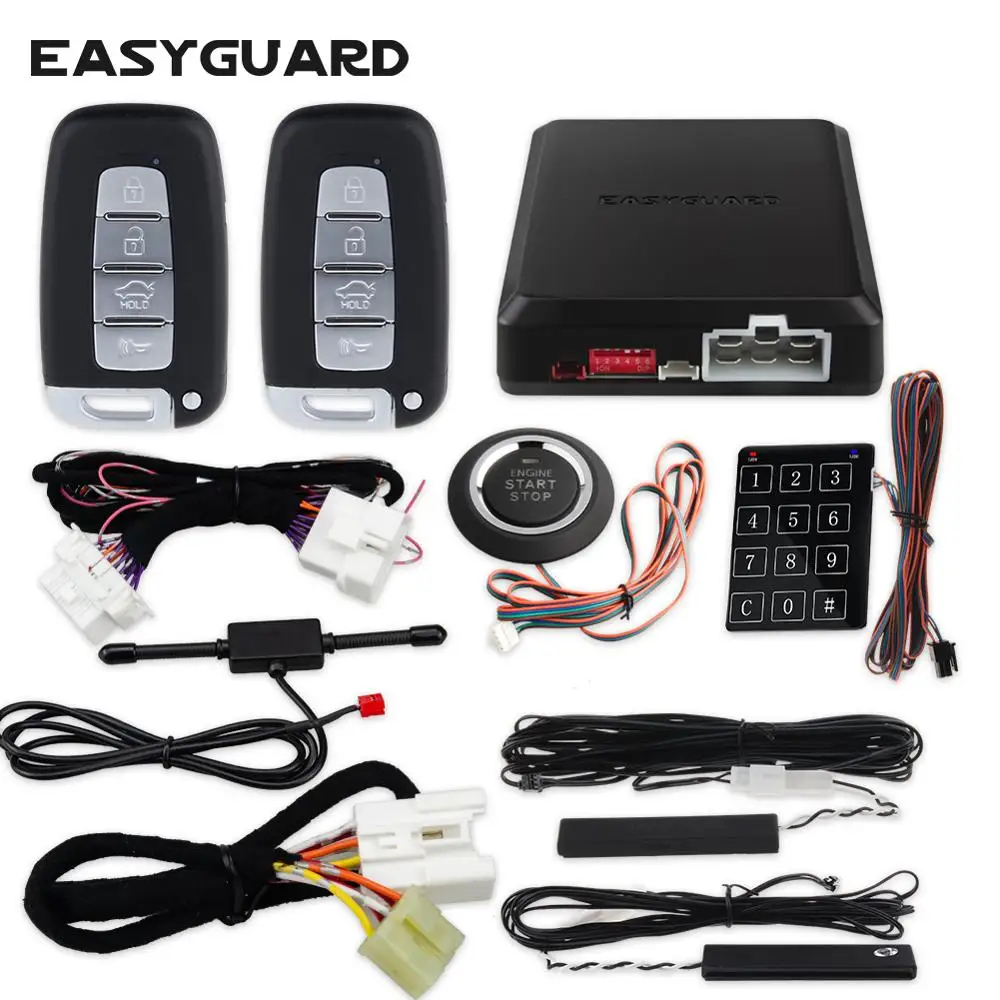 EASYGUARD БЕСКЛЮЧЕВОЙ старт стоп подходит для kia plug and play CAN шина совместимый пульт