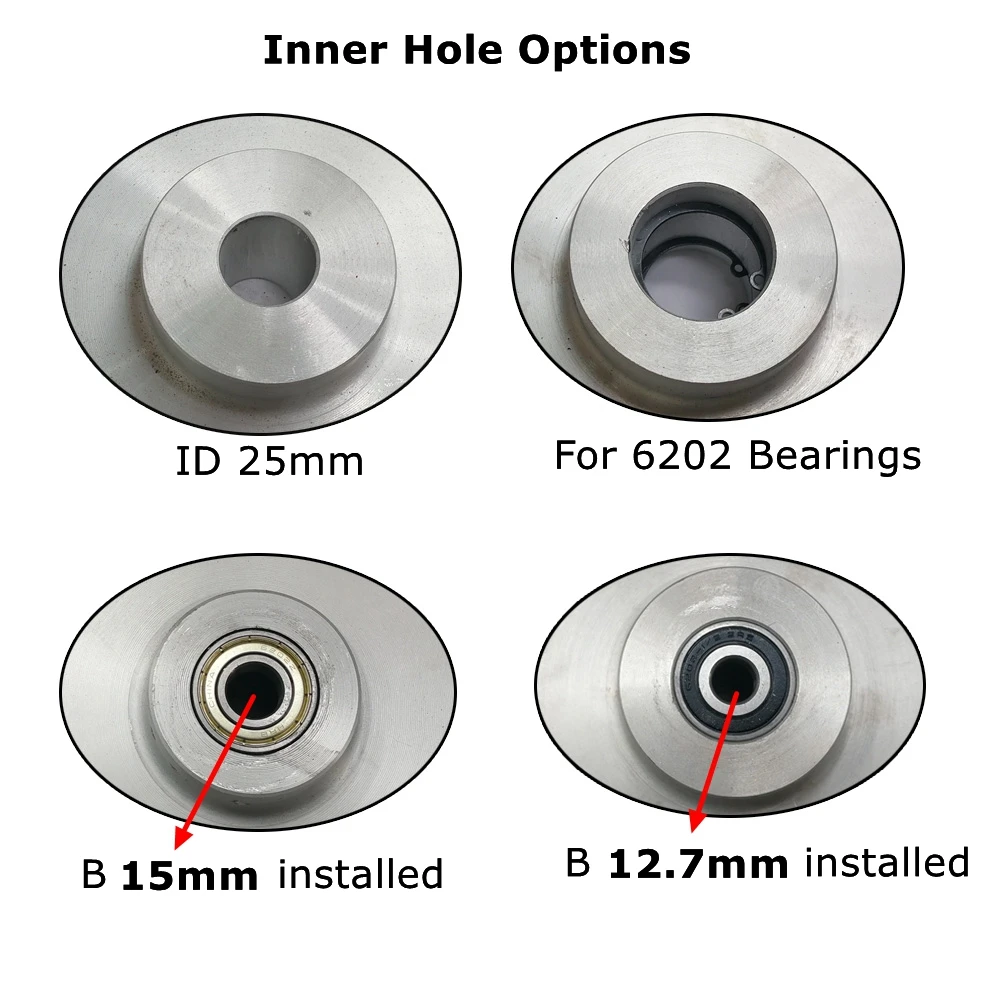 

Livter 400*100mm Belt Grinder Contact Wheel Grooved Rubber Polishing Wheel Dynamically Balanced