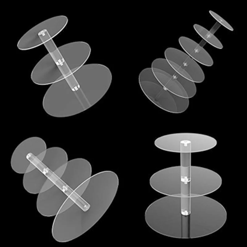 Высококачественная подставка для десерта на день рождения 3/4 слоев акриловая