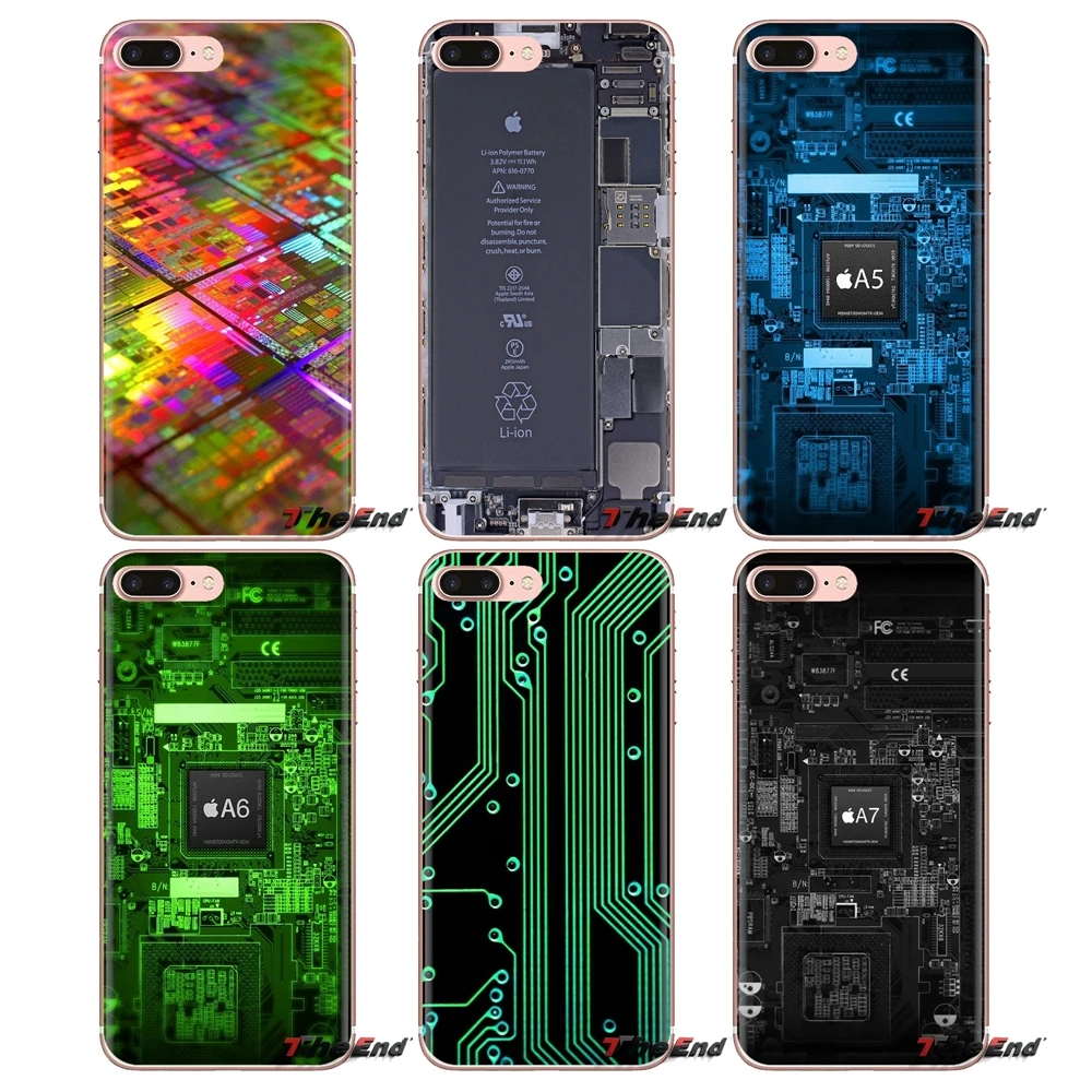 For Samsung Galaxy S3 S4 S5 Mini S6 S7 Edge S8 S9 S10 Plus Note 3 4 5 8 9 Transparent Soft Case Covers A6 A7 Chip Internal Board |