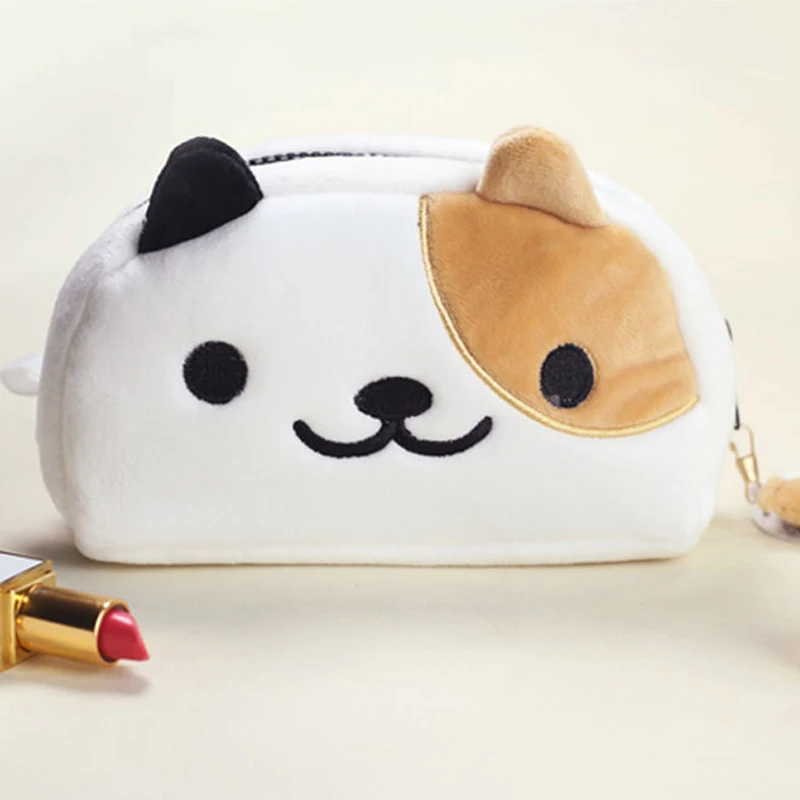 Cute Cat Large Capacity Office Supplies Handbook Bag Pen Bag Makeup Organizer Cosmetic Cases Storage Case images - 6