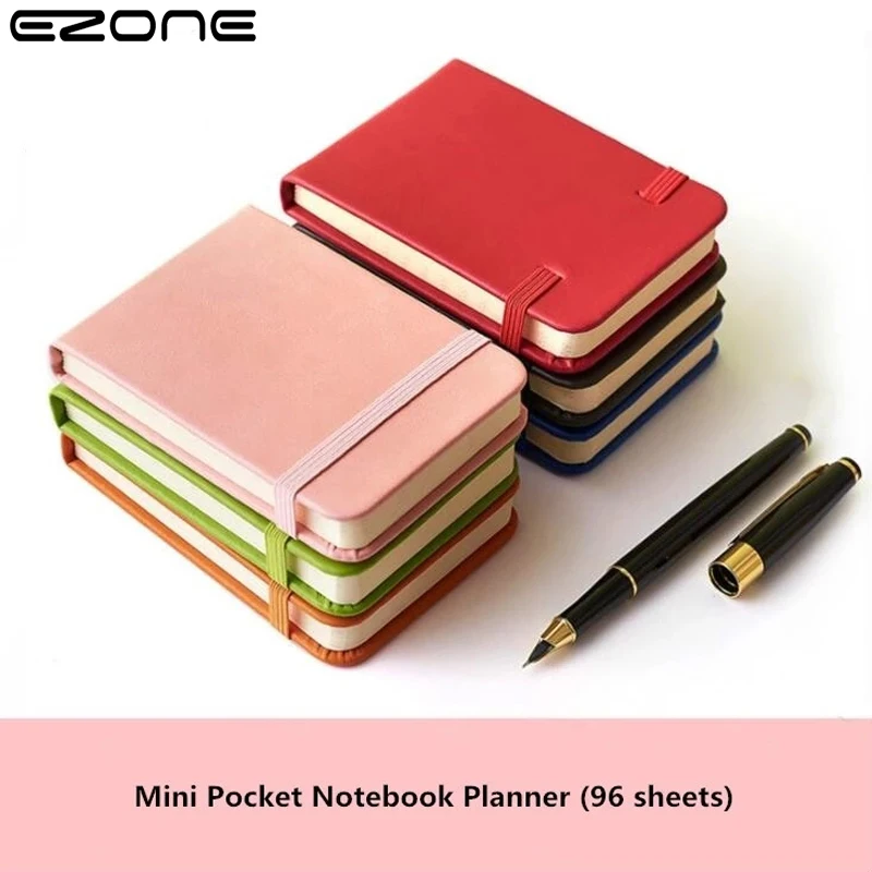 

EZONE 96 Sheets A7 Notebook Mini Pocket Fruit Color Notepad Journals Kawaii Stationery for School 2021 Agenda Planner Gift