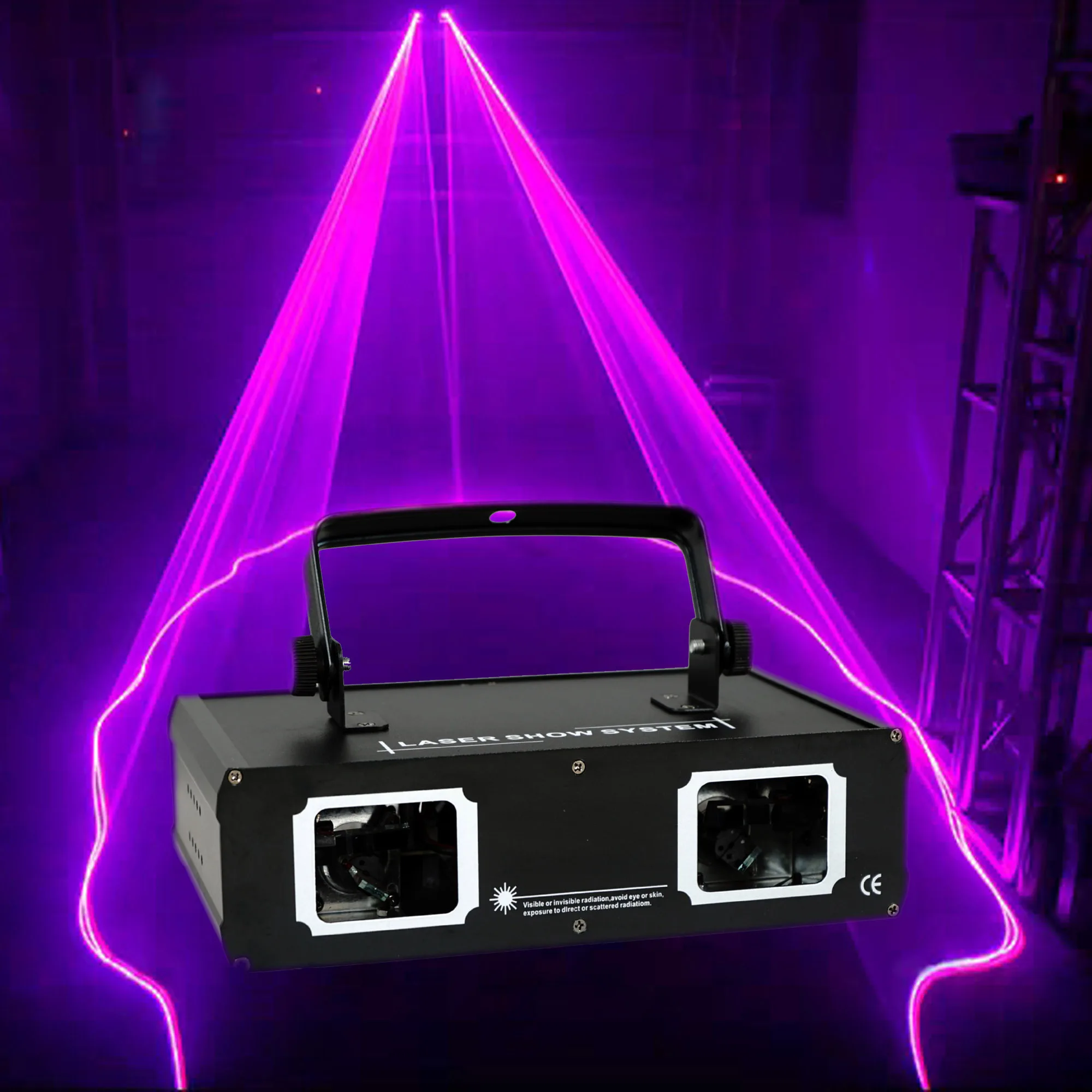 2 lens RGB beam laser projector lamp DMX512 professional DJ performance club vacation home bar stage lighting Christmas party