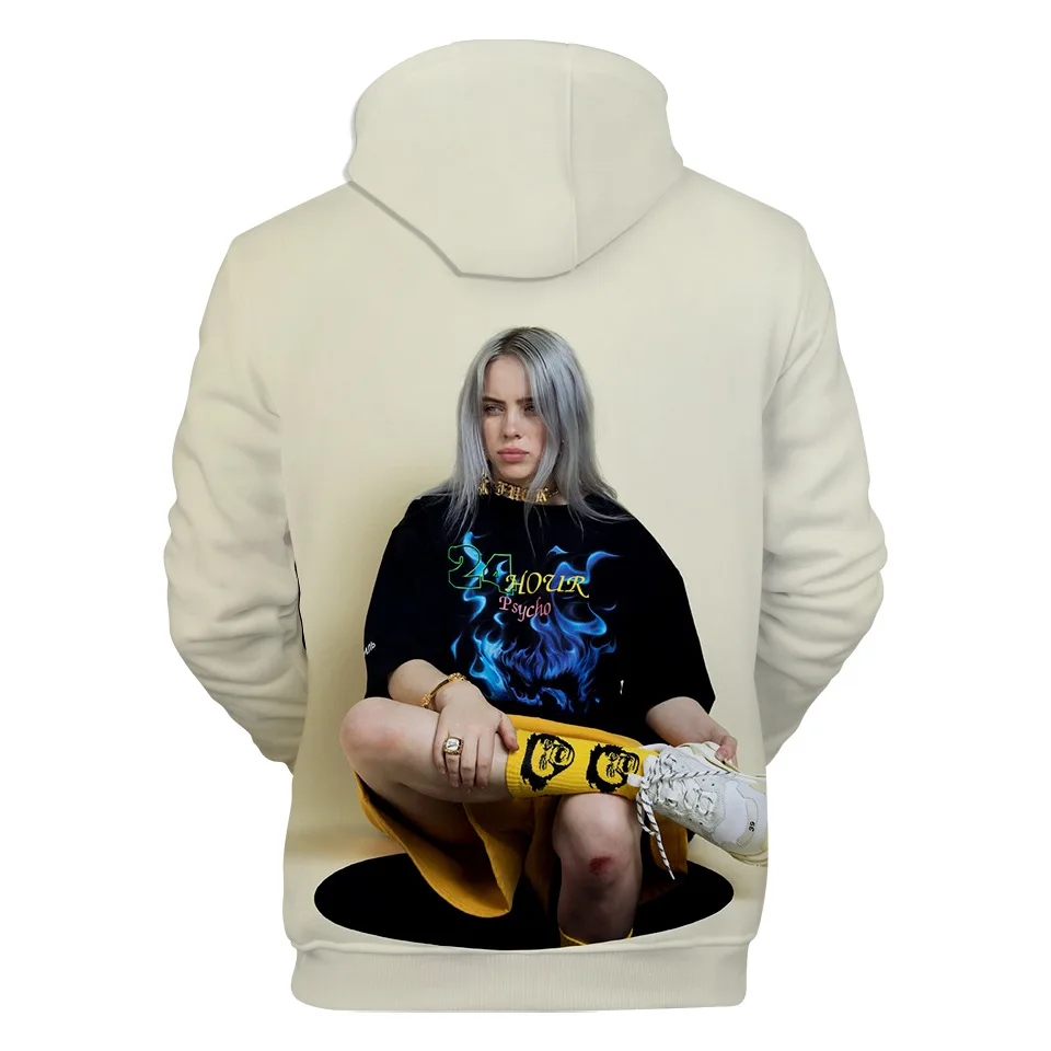 Модный дизайн Billie Eilish 3D толстовки Толстовка для мужчин и женщин Billie Eilish толстовки с капюшоном осенне-зимняя одежда куртки