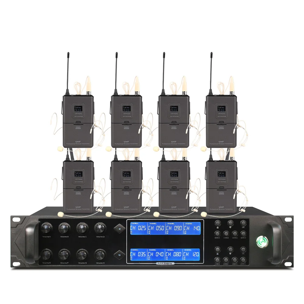 Профессиональная беспроводная гарнитура микрофон система для Церкви UHF8 канальный ручной нагрудный конденсаторный караоке микрофон Студио 900gt8