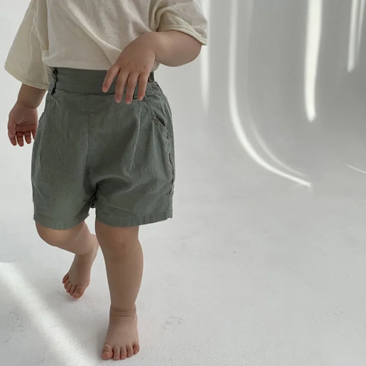 

Tide Fan Individuality Festival Workwear Style Children's Shorts 23D224