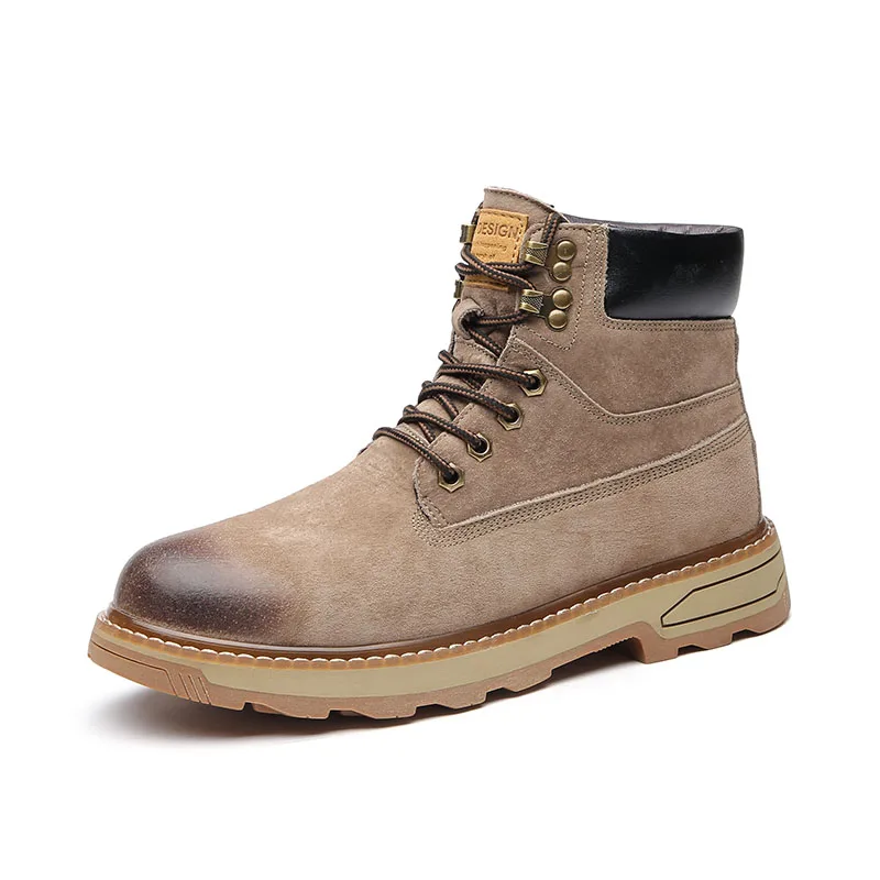 

Winter Men Boots Retro Style Ankle Boots Lace Up Casual Boots High-top Fur Warm Shoes for Men Wear-resistant Zapatos Boots %