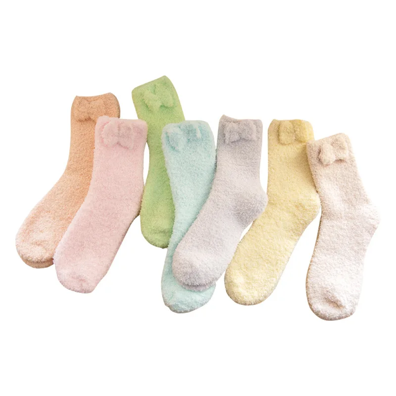 20pairs/set Factory Autumn Winter 2020 New Arrival Female Winter Warm Socks Korean Style Thicken Warm Female Socks Wholesale