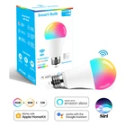 Умный светильник E27E26B22 с Wi-Fi, лампочка RGB + CW, энергосбережение, затемнение, таймер, поддержка Alexa Google Home Homekit APP Apple Watch Siri