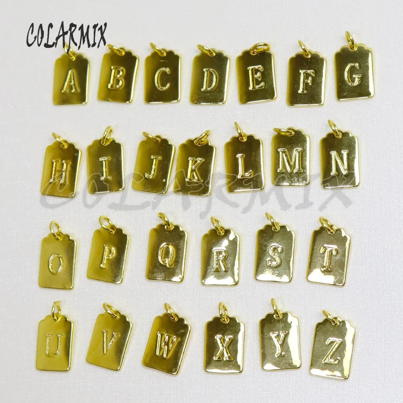 26 букв бирка подвеска ожерелье алфавиты ювелирные изделия аксессуары модные