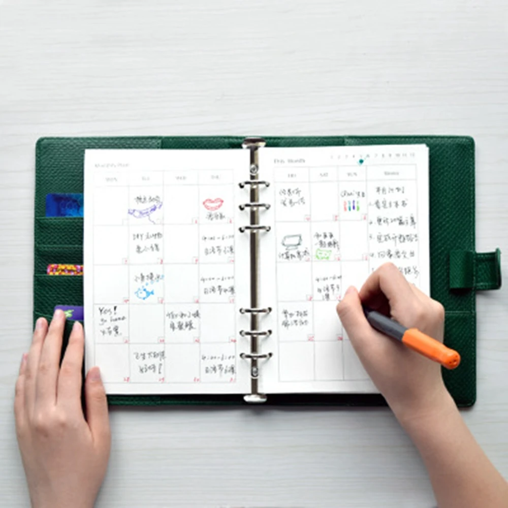 Деловая папка офисный и школьный блокнот журнал спиральное кольцо ежедневник A5 A6