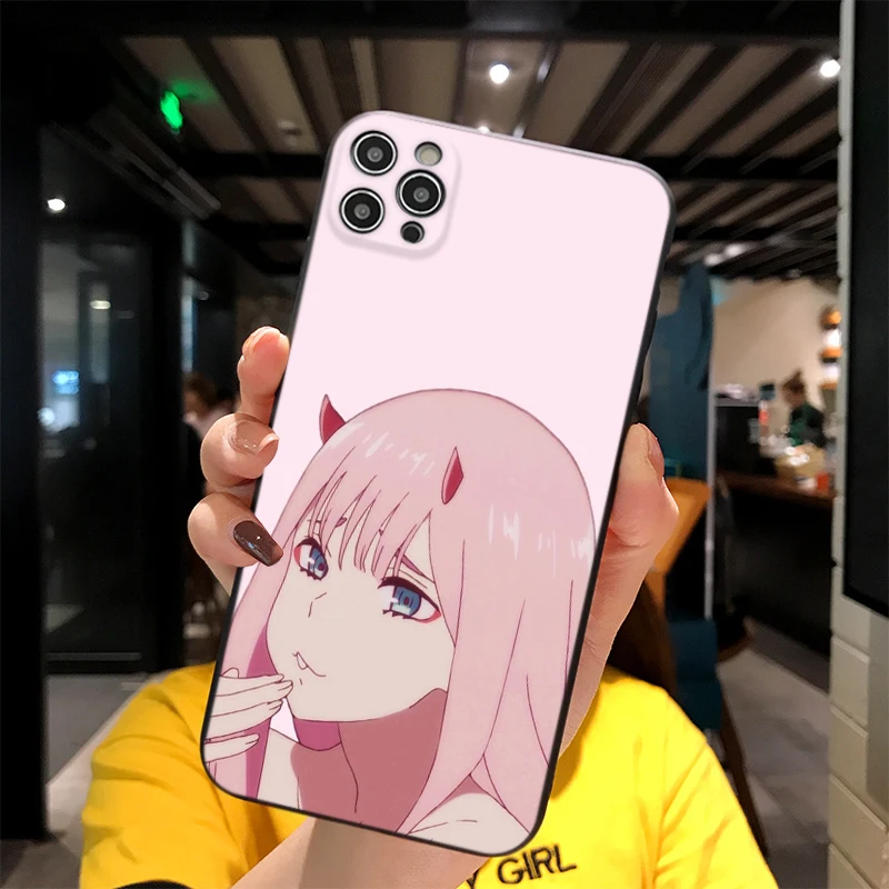 

For iPhone Darling In The Franxx Profile Pic Print Soft Matt Apple Case 6 7 8 11 12 Plus Pro X XR MAX 2021 Cover