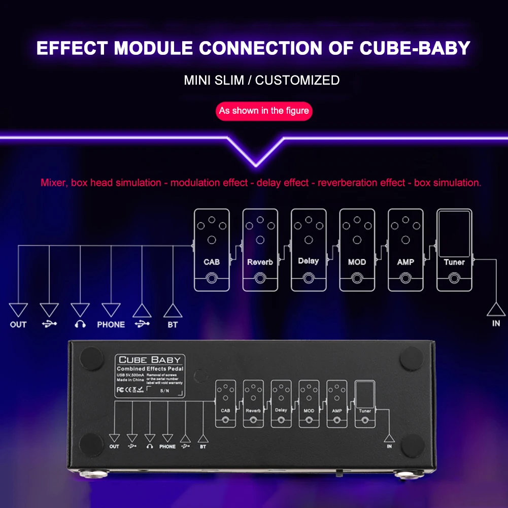 cuvave pedal true bypass gitarre zubehör cube baby multifunktionale elektrische gitarre effekte pedal teile batterie powered free global shipping