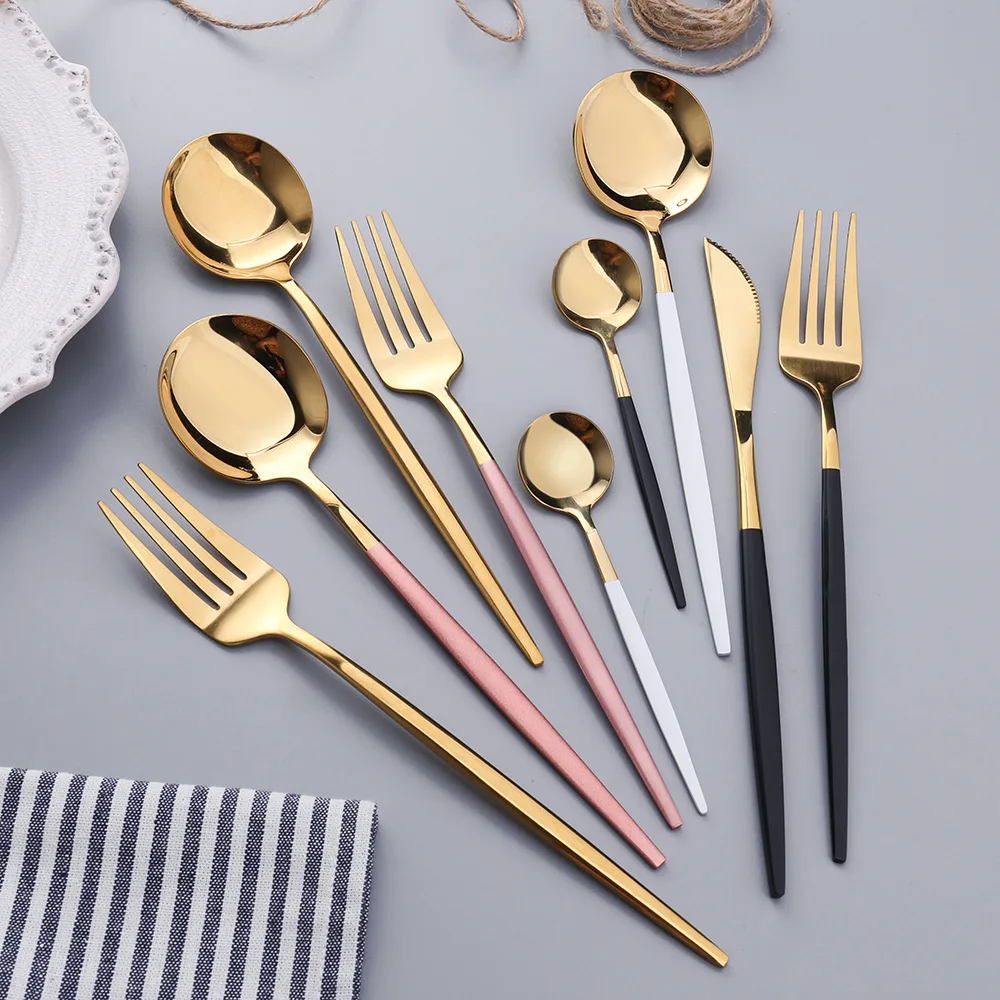 G яркий португальский нож из нержавеющей стали вилка и ложка для стейка Вилка