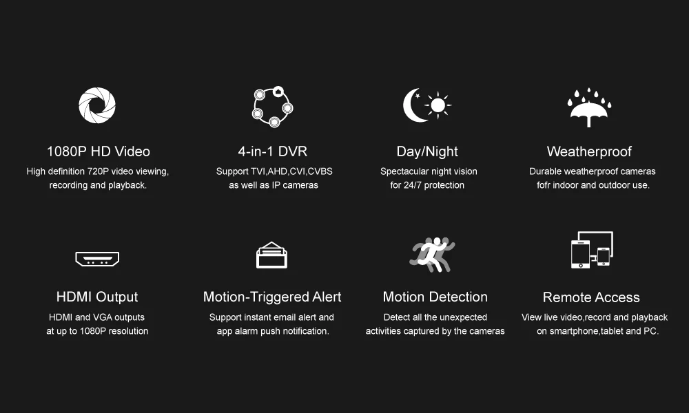 Jennov 2/4CH 1080P AHD DVR комплект H.265 CCTV системы NVR наружная камера видео набор для наблюдения IR ночного видения внутренняя безопасность жилища видеорегистратор