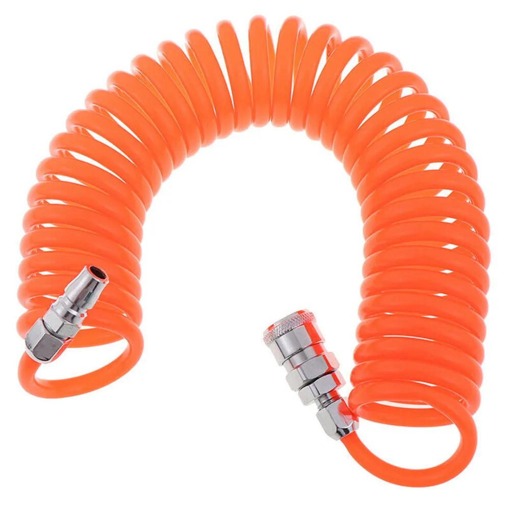 

6-20M PU Air Compressor Hose Pneumatic Fittings ID5 Mm OD 8mm Compressor Recoil Spring End Tube Pipe With Quick Connector