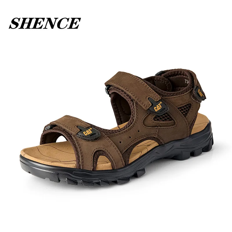 

Мужские сандалии SHENCE, летняя модель, обувь в римском стиле для прогулок на открытом воздухе, пляжная обувь, мужские повседневные сандалии ...