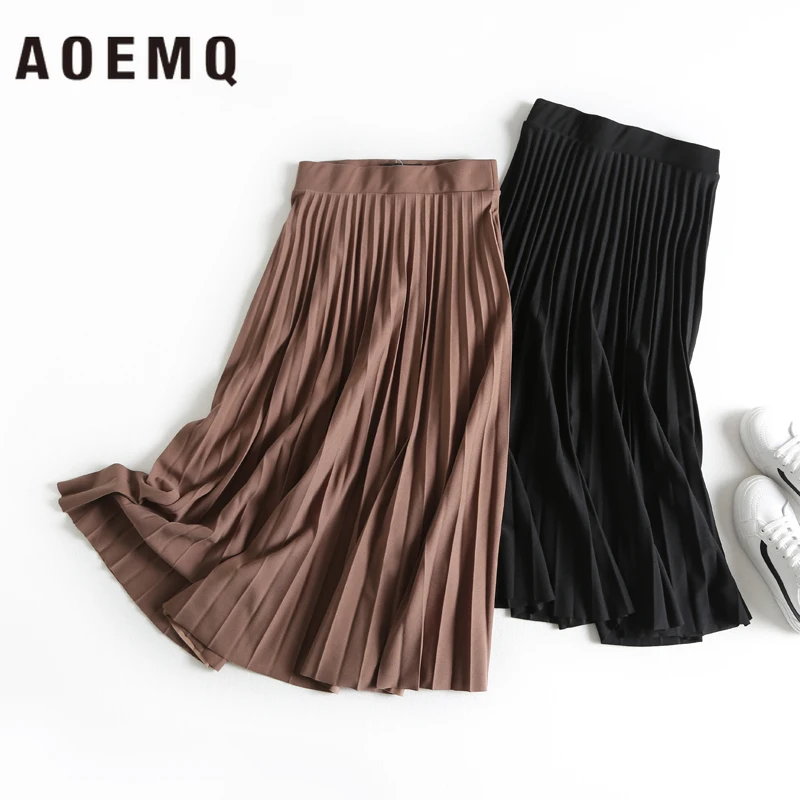 AOEMQ/модные рубашки; 2 однотонных кофейных/черных цвета; красивые юбки с волнистыми драпировками; юбки с волнистыми хвостами для девочек; женская одежда