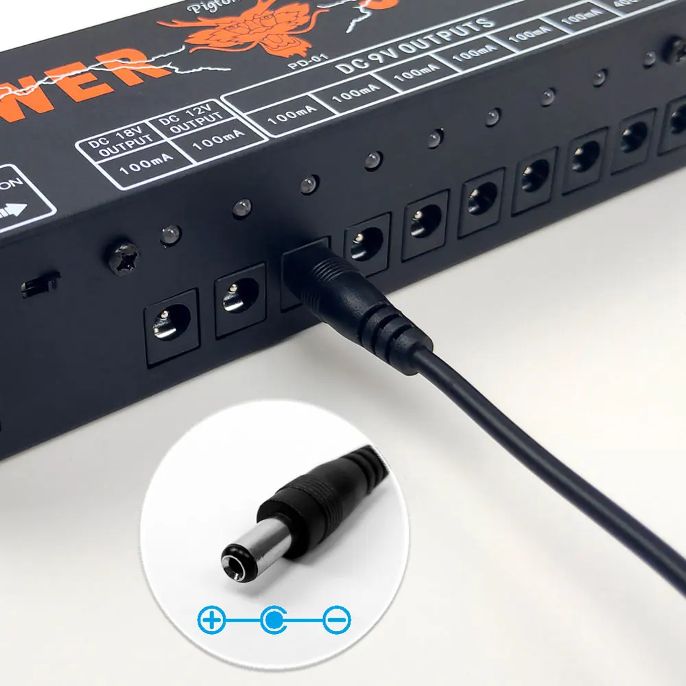 6 ШТ. Питательный кабель для гитарных педалей DC 5,5 x 2,1 мм эффектные кабели пианино электрические аксессуары клавиатуры