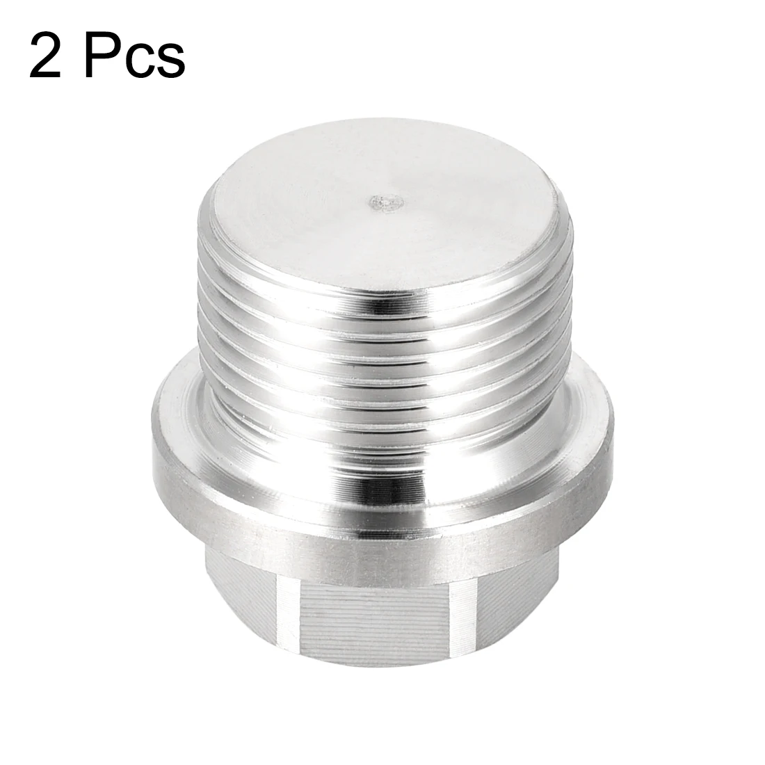 

uxcell M22 x 1.5 Male Outer Hex Head Plug - 304 Stainless Steel Solid Thread Corrosion Resistant Bung Plug Pipe Fitting 2Pcs