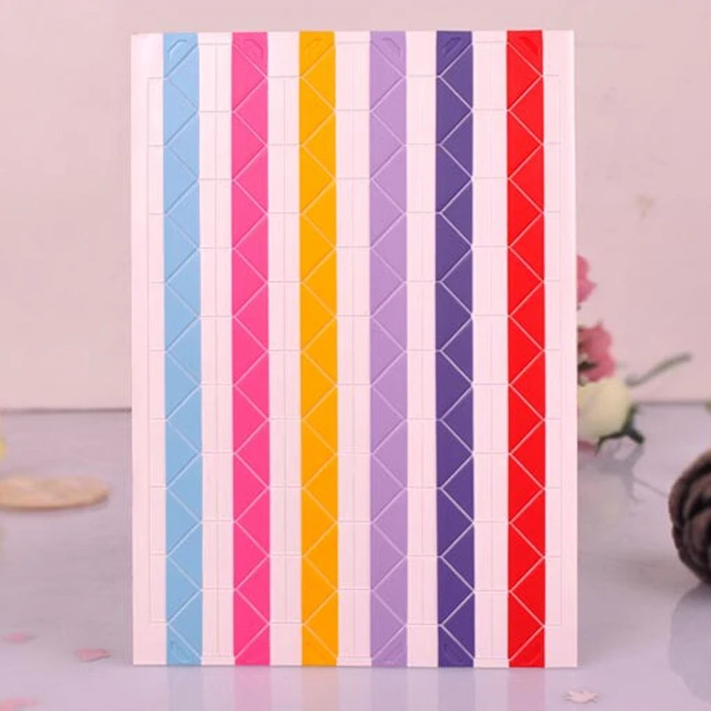 10 листов ПВХ Красочная DIY фотопленка угловые наклейки для фотоальбомов рамка