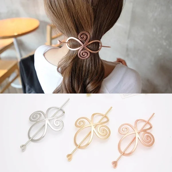 

New Knots Hairpin Barrette Hair Slide Clip Shawl Pin Bun Holder Hair Accessories