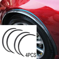 4pcs carbon fiber exterior parts car wheel eyebrow arch trim lips strip fender flare protector eyebrow protectors car accessorie