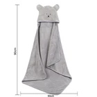 Банное полотенце для новорожденных, мультяшный медведь, детское банное полотенце, унисекс, детское одеяло с капюшоном, детское трикотажное пеленка для новорожденных