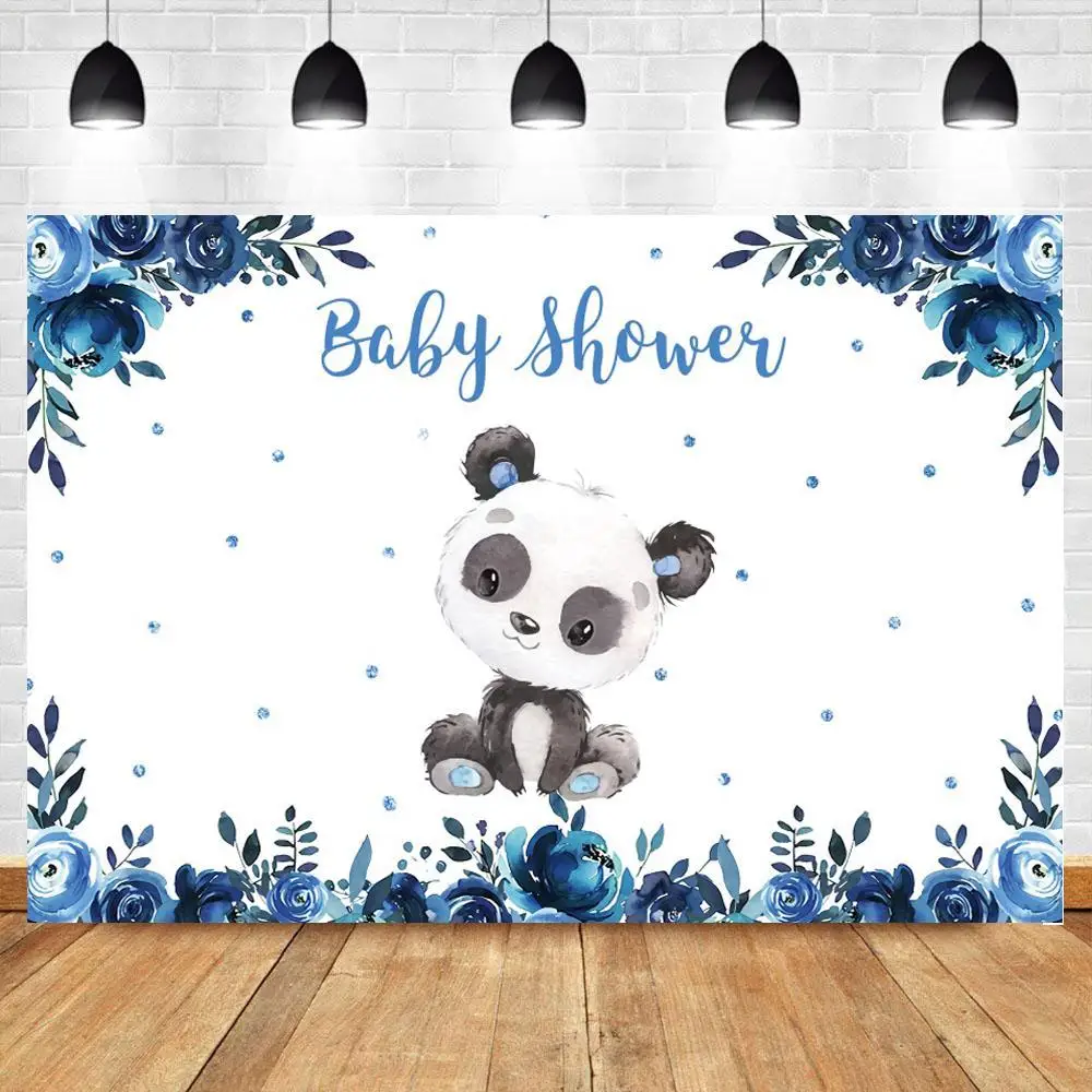 

Cute Panda Car Newborn Photo Background Leaf Baby Shower Party Banner Decoration Poster Birthday Photography Backdrop