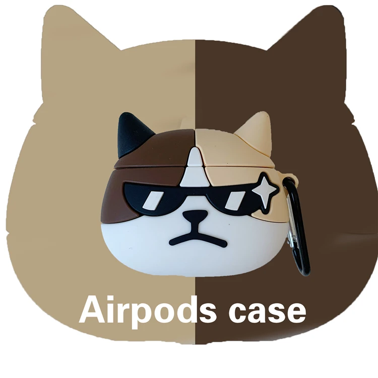 Мультяшный милый безжалостный Кот анти падение беспроводной для iPhone airpods 1 2 чехол